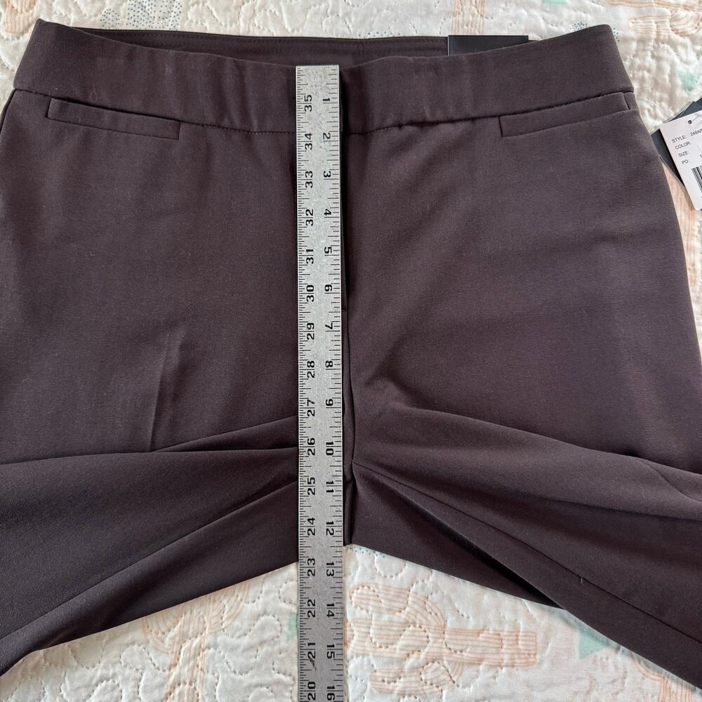 Briggs Womens Dress Pants 8S Brown Slimming Pull On Straight Leg - Picture 7 of 9
